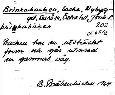 Bild på arkivkortet för arkivposten Brinkabacken