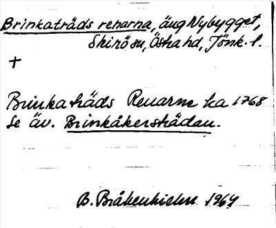 Bild på arkivkortet för arkivposten Brinkaträds renarna