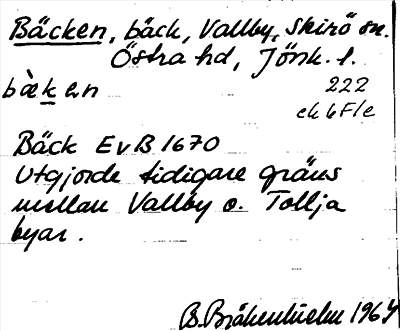 Bild på arkivkortet för arkivposten Bäcken