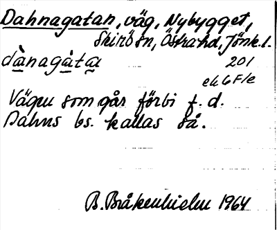 Bild på arkivkortet för arkivposten Dahnagatan