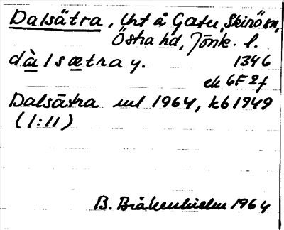 Bild på arkivkortet för arkivposten Dalsätra