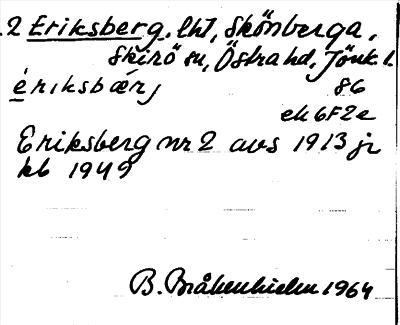 Bild på arkivkortet för arkivposten Eriksberg