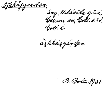 Bild på arkivkortet för arkivposten Ajkhåjgarden