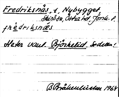 Bild på arkivkortet för arkivposten Fredriksnäs