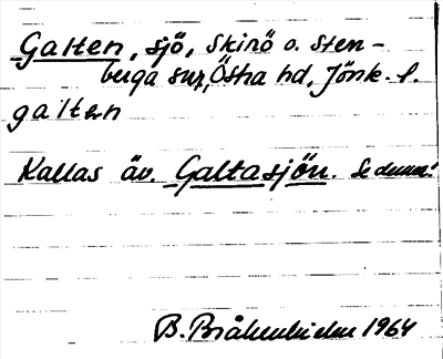 Bild på arkivkortet för arkivposten Galten