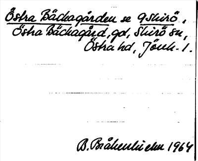 Bild på arkivkortet för arkivposten Östra Bäckagården, se 9 Skirö