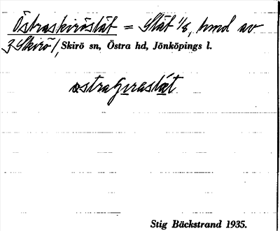 Bild på arkivkortet för arkivposten Östraskiröslät
