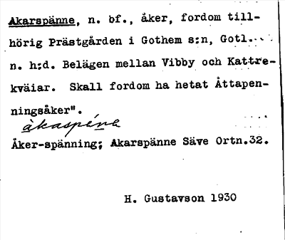Bild på arkivkortet för arkivposten Akarspänne