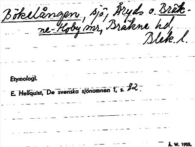 Bild på arkivkortet för arkivposten Bökelången
