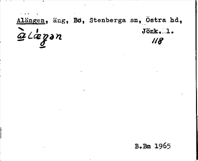 Bild på arkivkortet för arkivposten Alängen
