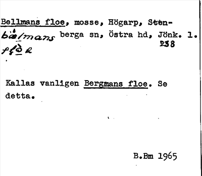 Bild på arkivkortet för arkivposten Bellmans floe