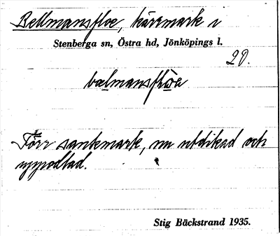 Bild på arkivkortet för arkivposten Bellmansfloe