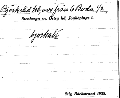 Bild på arkivkortet för arkivposten Björkelid