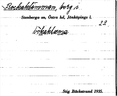 Bild på arkivkortet för arkivposten Bockaklämman