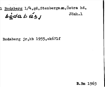 Bild på arkivkortet för arkivposten Bodaberg