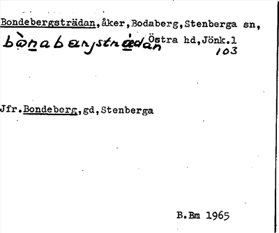 Bild på arkivkortet för arkivposten Bondebergsträdan