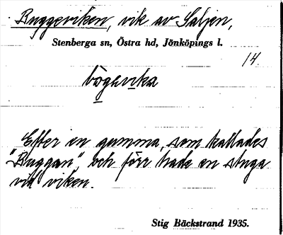 Bild på arkivkortet för arkivposten Buggeviken