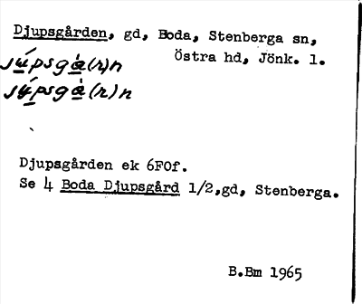 Bild på arkivkortet för arkivposten Djupsgården