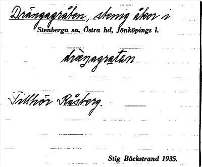 Bild på arkivkortet för arkivposten Drängagråten