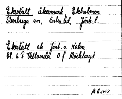 Bild på arkivkortet för arkivposten Ekeslätt