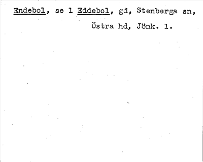 Bild på arkivkortet för arkivposten Endebol, se 1 Eddebol