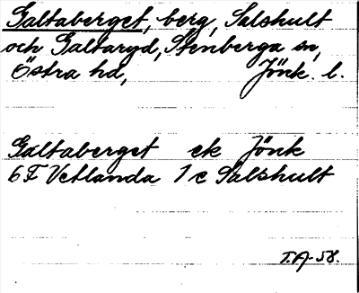 Bild på arkivkortet för arkivposten Galtaberget