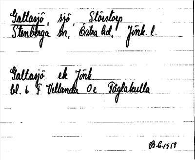 Bild på arkivkortet för arkivposten Galtasjö