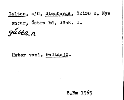 Bild på arkivkortet för arkivposten Galten