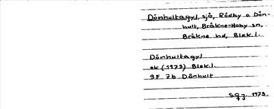 Bild på arkivkortet för arkivposten Dönhultagyl