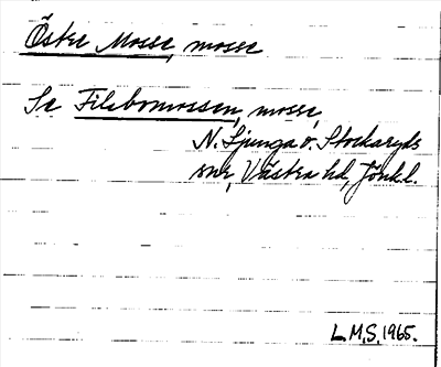 Bild på arkivkortet för arkivposten Östre Mosse, se Filebomossen