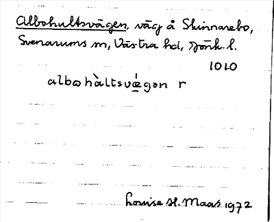 Bild på arkivkortet för arkivposten Albohultsvägen