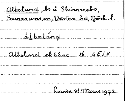 Bild på arkivkortet för arkivposten Albolund