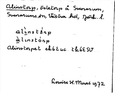 Bild på arkivkortet för arkivposten Alinstorp