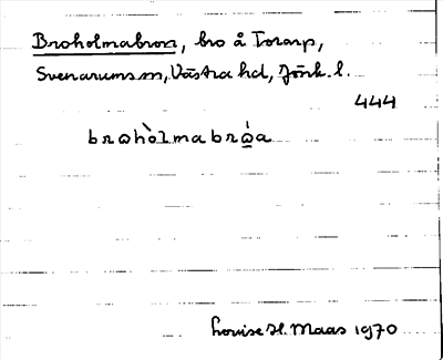 Bild på arkivkortet för arkivposten Broholmabron
