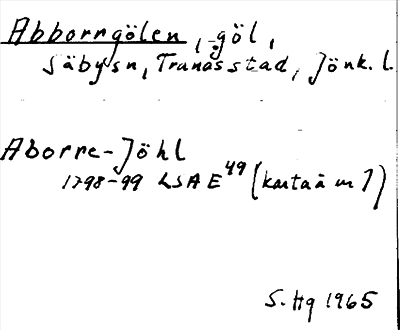 Bild på arkivkortet för arkivposten Abborrgölen