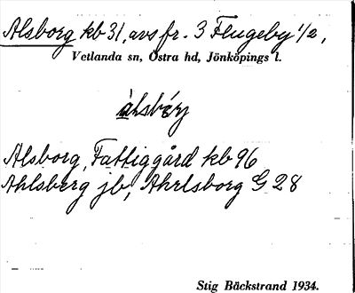Bild på arkivkortet för arkivposten Alsborg