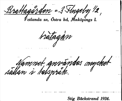Bild på arkivkortet för arkivposten Brattagården
