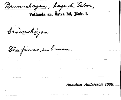 Bild på arkivkortet för arkivposten Brunnshagen