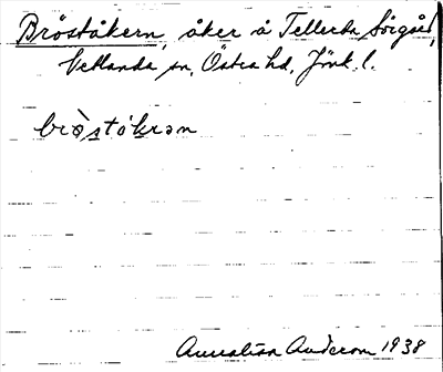 Bild på arkivkortet för arkivposten Bröståkern