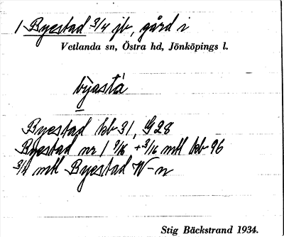 Bild på arkivkortet för arkivposten Byestad