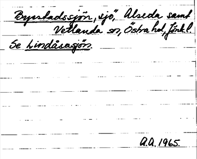 Bild på arkivkortet för arkivposten Byestadssjön, se Lindåsasjön