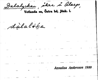 Bild på arkivkortet för arkivposten Dalalyckan