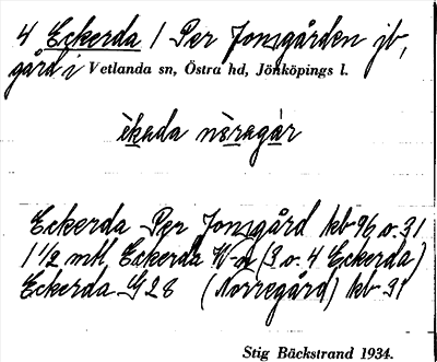 Bild på arkivkortet för arkivposten Eckerda