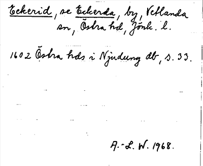 Bild på arkivkortet för arkivposten Eckerid, se Eckerda