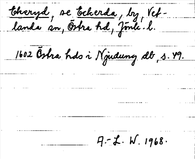 Bild på arkivkortet för arkivposten Ekeryd, se Eckerda