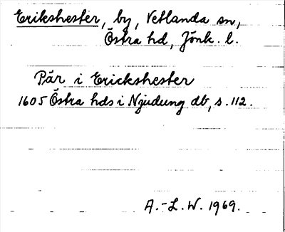 Bild på arkivkortet för arkivposten Erikshester
