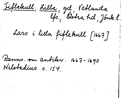 Bild på arkivkortet för arkivposten Fiflekull, Lilla