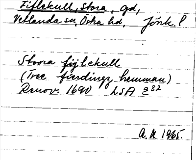 Bild på arkivkortet för arkivposten Fiflekull, Stora