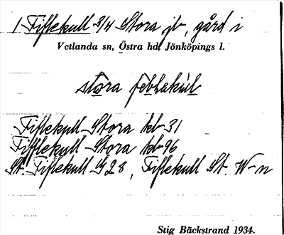 Bild på arkivkortet för arkivposten Fiflekull