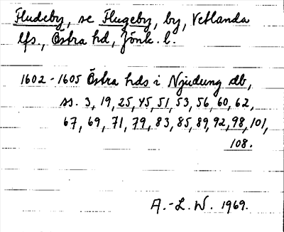 Bild på arkivkortet för arkivposten Fludeby, se Flugeby